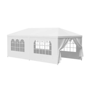 LEMY 10 X Outdoor Wedding Party Tent Camping Shelter Gazebo Canopy with Removable Sidewalls Easy Set Gazebo BBQ Pavilion Canopy Cater Events