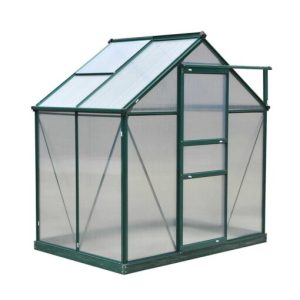 Outsunny 6' x 7' Polycarbonate Greenhouse Aluminum Walk-in Greenhouse Vent Garden