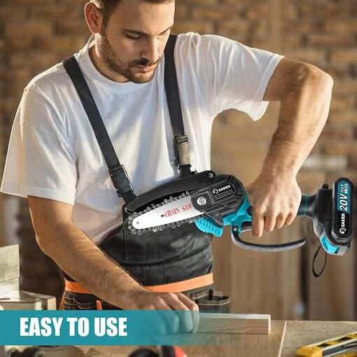 Saker 20V 4 in. Cordless Mini Chainsaw Including Batteries - Image 2