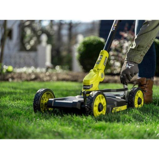 RYOBI ONE+ 18V 12 in. Cordless Battery Mower and - Image 5