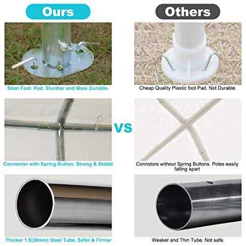Advance Outdoor 10' x 20' Heavy Duty Carport Car Canopy Garage Boat Shelter Party Tent - Image 2