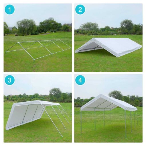 Advance Outdoor 10' x 20' Heavy Duty Carport Car Canopy Garage Boat Shelter Party Tent - Image 4