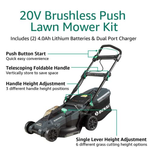 Amazon Brand Denali by Skil 2 x 20v Brushless 18-inch Push Lawn Mower Kit - Image 4