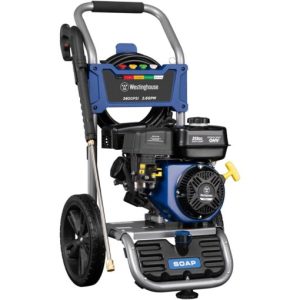 Westinghouse 5 Nozzles + Soap Tank Included 3400 PSI 2.6-GPM Cold Water Gas Pressure Washer