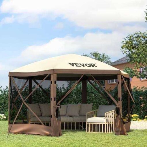 VEVOR Camping Gazebo Tent 6 Pop-up Canopy Screen Tent - Image 5