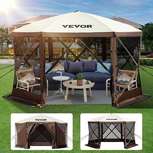 VEVOR Camping Gazebo Tent 6 Pop-up Canopy Screen Tent - Image 2