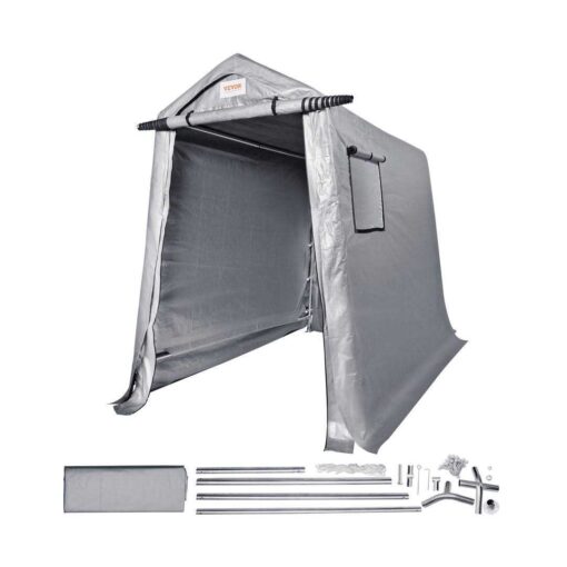 VEVOR Portable Shed Outdoor Storage Shelter Heavy Duty All-Season Instant Storage Tent Sheds with Roll-up Zipper Door and - Image 4