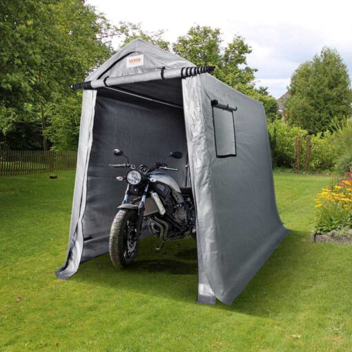 VEVOR Portable Shed Outdoor Storage Shelter Heavy Duty All-Season Instant Storage Tent Sheds with Roll-up Zipper Door and - Image 5