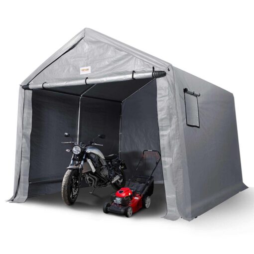 VEVOR Portable Shed Outdoor Storage Shelter Heavy Duty All-Season Instant Storage Tent Sheds with Roll-up Zipper Door and - Image 4