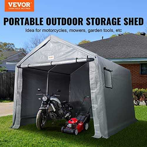 VEVOR Portable Shed Outdoor Storage Shelter Heavy Duty All-Season Instant Storage Tent Sheds with Roll-up Zipper Door and - Image 5