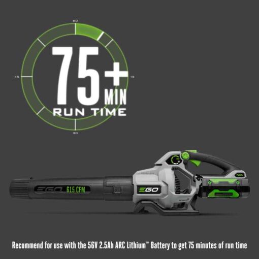 EGO Power+ LB6150 615 CFM Variable-Speed 56-Volt Cordless Lithium-Ion Leaf Blower - Image 3