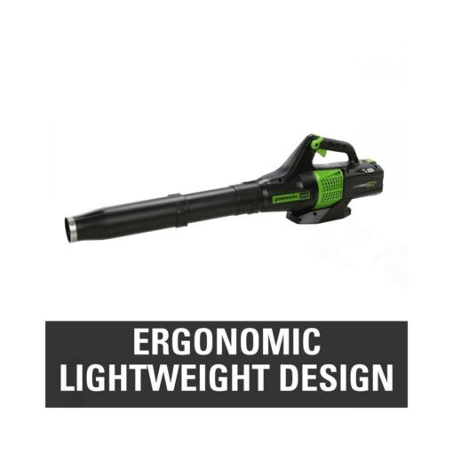 Greenworks 60V 450 CFM Cordless Battery Leaf Blower with 2.0Ah Battery & Charger - Image 4