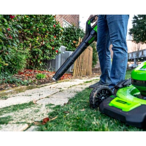 Greenworks 60V 450 CFM Cordless Battery Leaf Blower with 2.0Ah Battery & Charger - Image 5