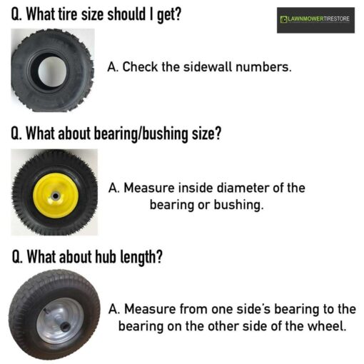 Set of 2 15×6.00-6 Lawn Mower Tire and Rim - Image 4