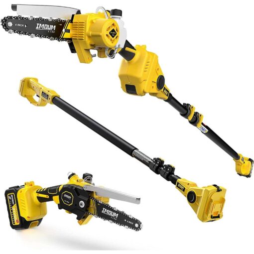 IMOUMLIVE 2-In-1 Cordless Pole Saw And Mini Chainsaw