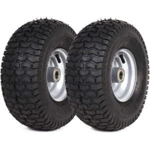 15 x 6.00-6 Tire and Wheel Set for Lawn Tractors with 3 Centered Hub and 3/4 Sintered iron bushings
