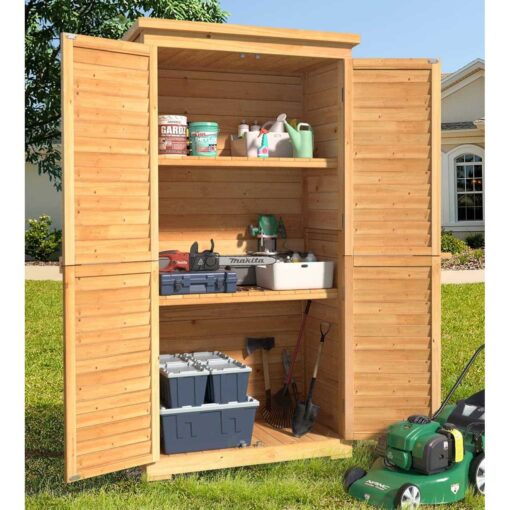 Lofka Outdoor Storage Cabinet Garden Shed with Asphalt Roof - Image 4