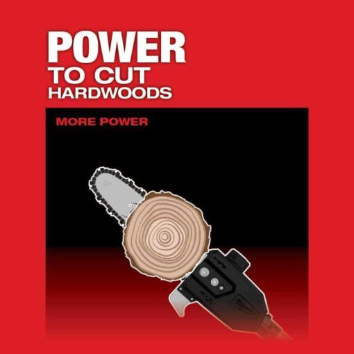 Milwaukee FUEL 10 in. 18V Lithium-Ion Brushless Electric Cordless Pole Saw with Attachment Capability with 10 in. Saw Chain - M18 - Image 4