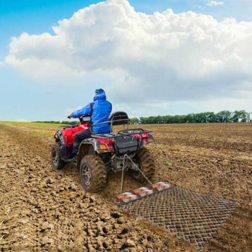 VEVOR 4 x 5 ft ATV Chain UTV Tractor Attachments Drag Mat for Landscape Leveling or Sod Prepping - Image 3