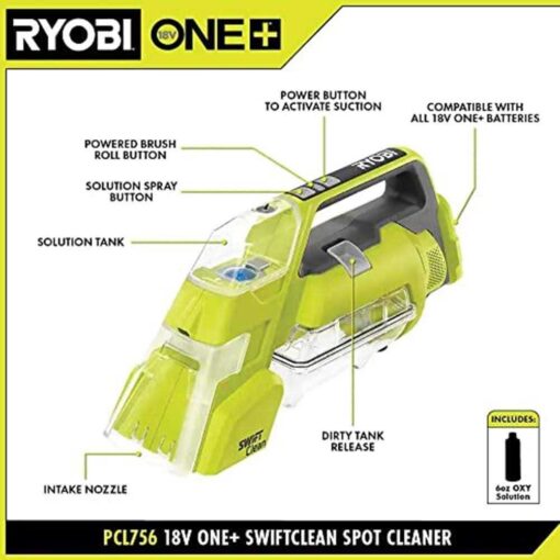 RYOBI ONE+ 18V Cordless SWIFTClean Spot Cleaner - Image 4