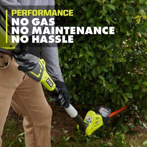 Ryobi 18 in. 40-Volt Cordless Lithium-Ion Pole Hedge Trimmer - RY40603BTL - Image 5