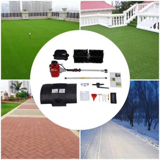 YIYIBYUS 2.3 HP Powerful Handheld Cleaning Sweeper Power Lawn Sweeper - Image 5