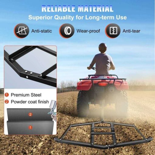 VEVOR Driveway Drag Width Tow Behind Drag Harrow Length - Image 5