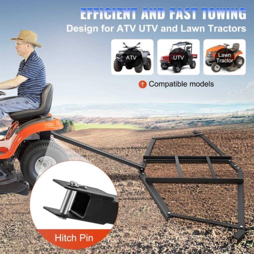 VEVOR Driveway Drag Width Tow Behind Drag Harrow Length - Image 2