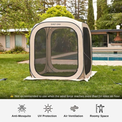 EAST OAK Screen House Tent Pop-Up Portable Screen Room Canopy Instant Screen Tent - Image 5