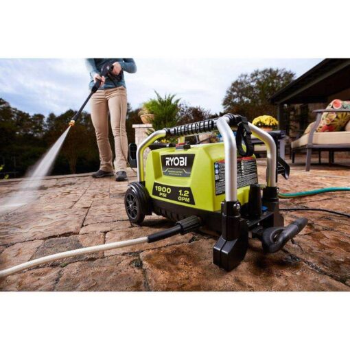 Ryobi 1900 PSI 1.2 GPM Cold Water Wheeled Electric Pressure Washer - Image 4