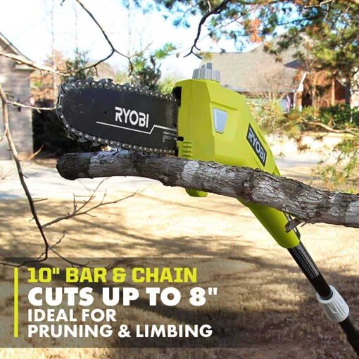 RYOBI 40V 10 in. Cordless Battery Pole Saw with 2.0 Ah Battery and Charger - Image 2