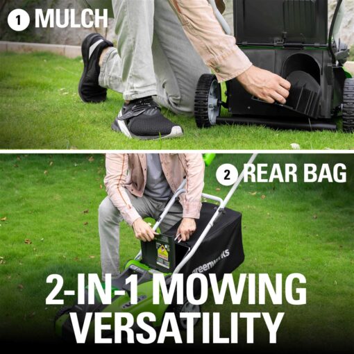 Greenworks G-Max 25322 Lawn Mower - Image 3