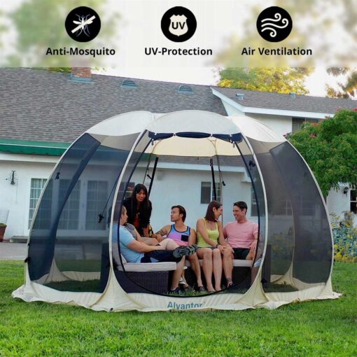 Alvantor Screen House Room Camping Tent Outdoor Canopy Pop Up Sun Shade Shelter Mesh Walls Not Waterproof - Image 5