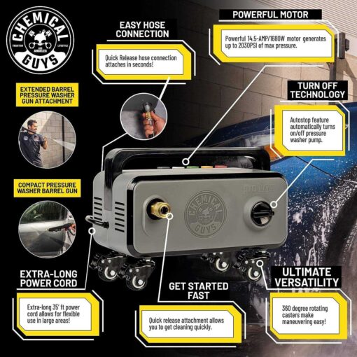 Chemical Guys EQP408 ProFlow Performance Electric Pressure Washer PM2000 - Image 2