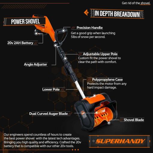 SuperHandy Cordless Snow Thrower/Shovel - Image 2