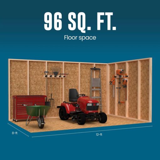 Heartland Coronado 12-ft x 8-ft Wood Storage Shed 195785 - Image 4