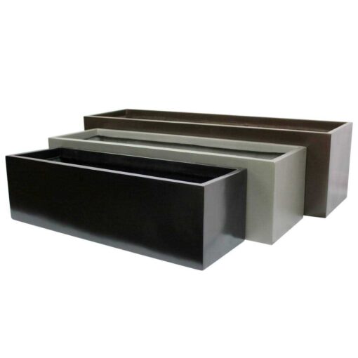 Barclay Fiberglass Planter Box Color Black - Image 5