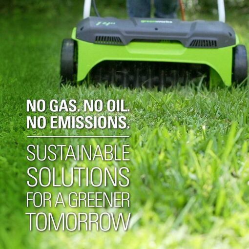 Greenworks 14 in. 10 Amp Corded Electric Dethatcher - Image 4