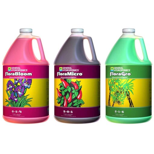 General Hydroponics Flora Grow Bloom Micro Combo Fertilizer