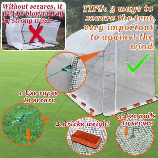 Strong Camel Walk-in Greenhouse Large Outdoor Portable Green House 3 Tiers 6 Shelves Gardening - Image 2