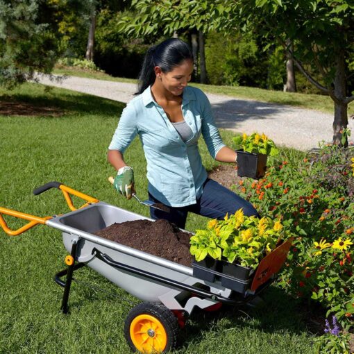Worx Aerocart 8-in-1 Yard Cart Wheelbarrow Dolly - WG050 - Image 4