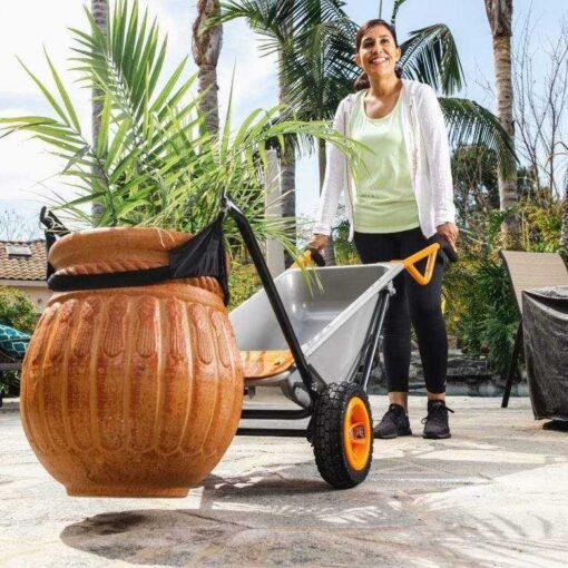 Worx Aerocart 8-in-1 Yard Cart Wheelbarrow Dolly - WG050 - Image 3