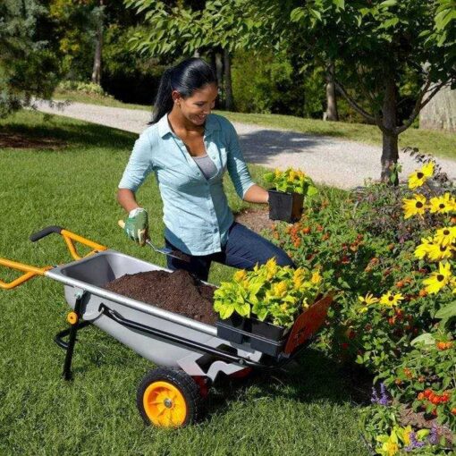 Worx Aerocart 8-in-1 Yard Cart Wheelbarrow Dolly - WG050 - Image 5
