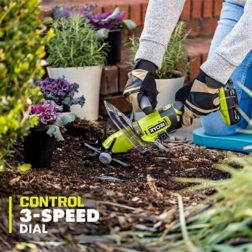 RYOBI ONE+ 18V Cordless Compact Battery Cultivator with 2.0 Ah Battery and Charger - Image 3