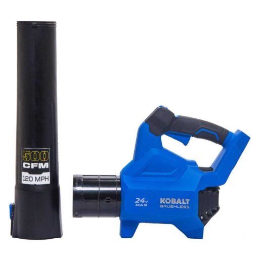 Kobalt KHB 4224A-03 24-volt Max 500-CFM 120-MPH Brushless Handheld Cordless Electric Leaf Blower 4 Ah - Image 4
