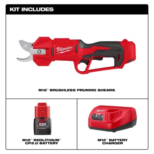 Milwaukee 2534-21 M12 Brushless Pruning Shears Kit - Image 5