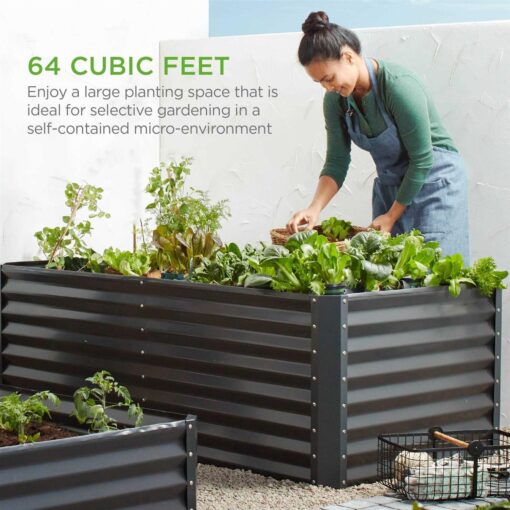 Best Choice Products 8x4x2ft Outdoor Metal Raised Garden Bed - Image 3