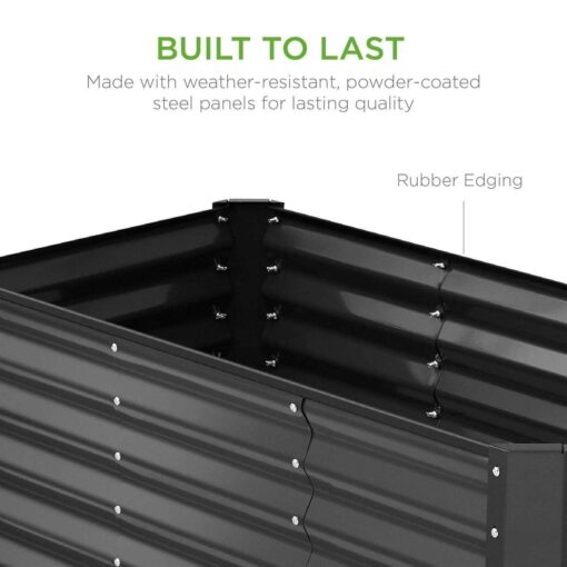 Best Choice Products 8x4x2ft Outdoor Metal Raised Garden Bed - Image 2