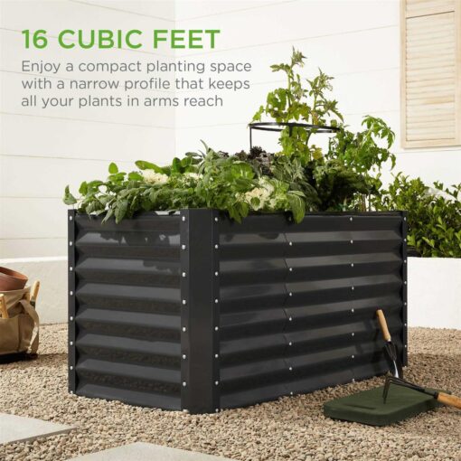 Best Choice Products 8x4x2ft Outdoor Metal Raised Garden Bed - Image 3