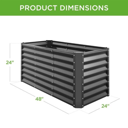 Best Choice Products 8x4x2ft Outdoor Metal Raised Garden Bed - Image 4
